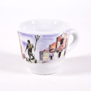 Tartarian Empire Italy Town Trident 2" Ceramic Coffee Mug Tea Expresso Cup Blue